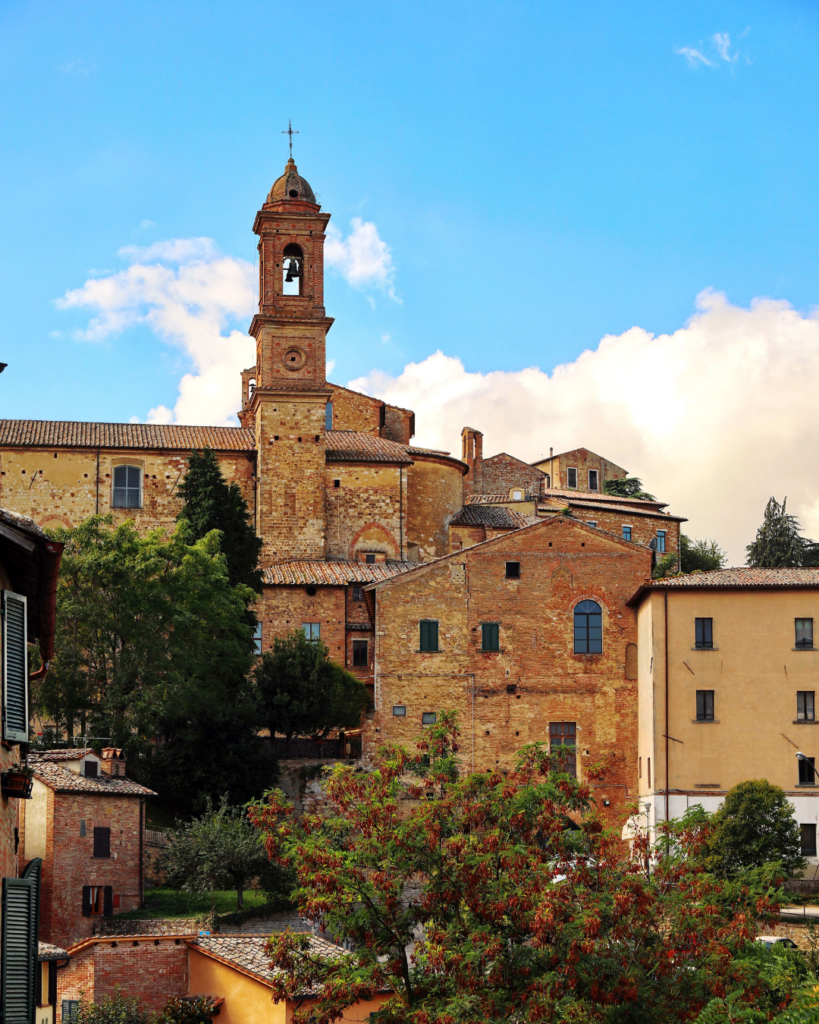 Vista su Montepulciano, borgo toscano a pochi minuti da Villa Fontis Rapolano